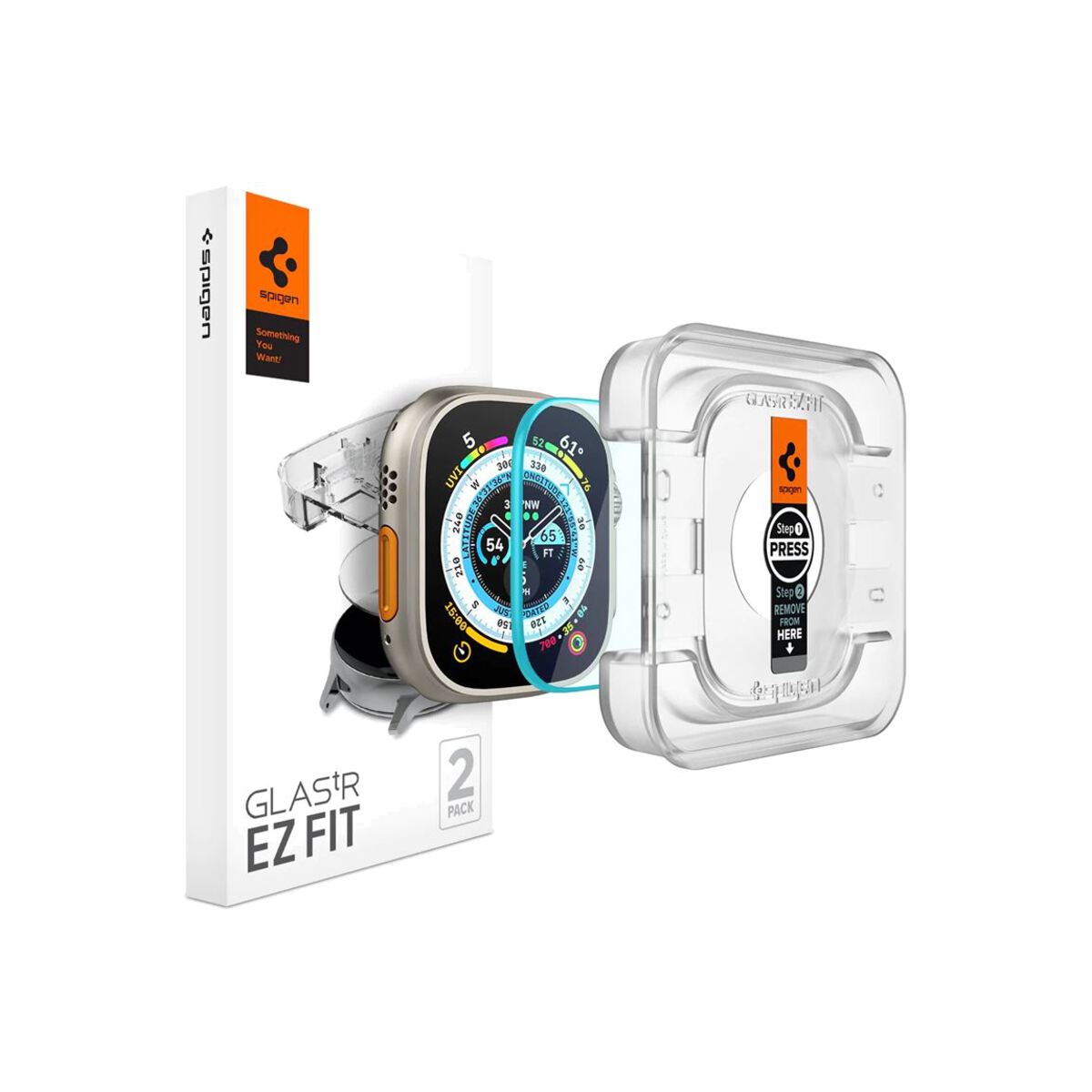 Ochranné sklo pro Apple Watch Ultra 49mm Spigen Glass EZ Fit 2 - bonami.click