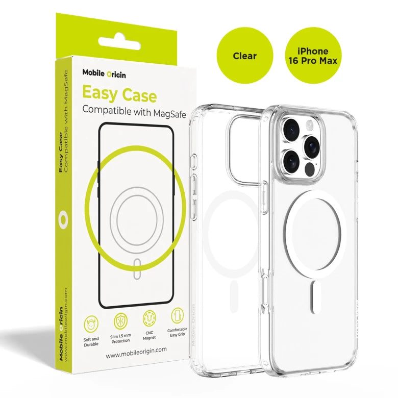 MagSafe kryt iPhone 16 Pro Max Mobile Origin Easy Hybrid - průhledný
