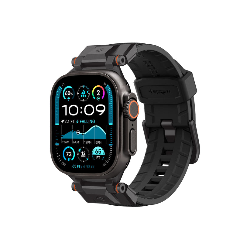 Řemínek pro Apple Watch 49mm/46mm/45mm/44mm Spigen DuraPro Armor - černý - bonami.click