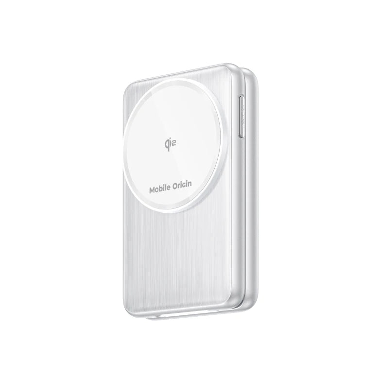 Bezdrátová nabíječka Mobile Origin 3in1 Foldable Qi2 Charger PW8 - stříbrná
