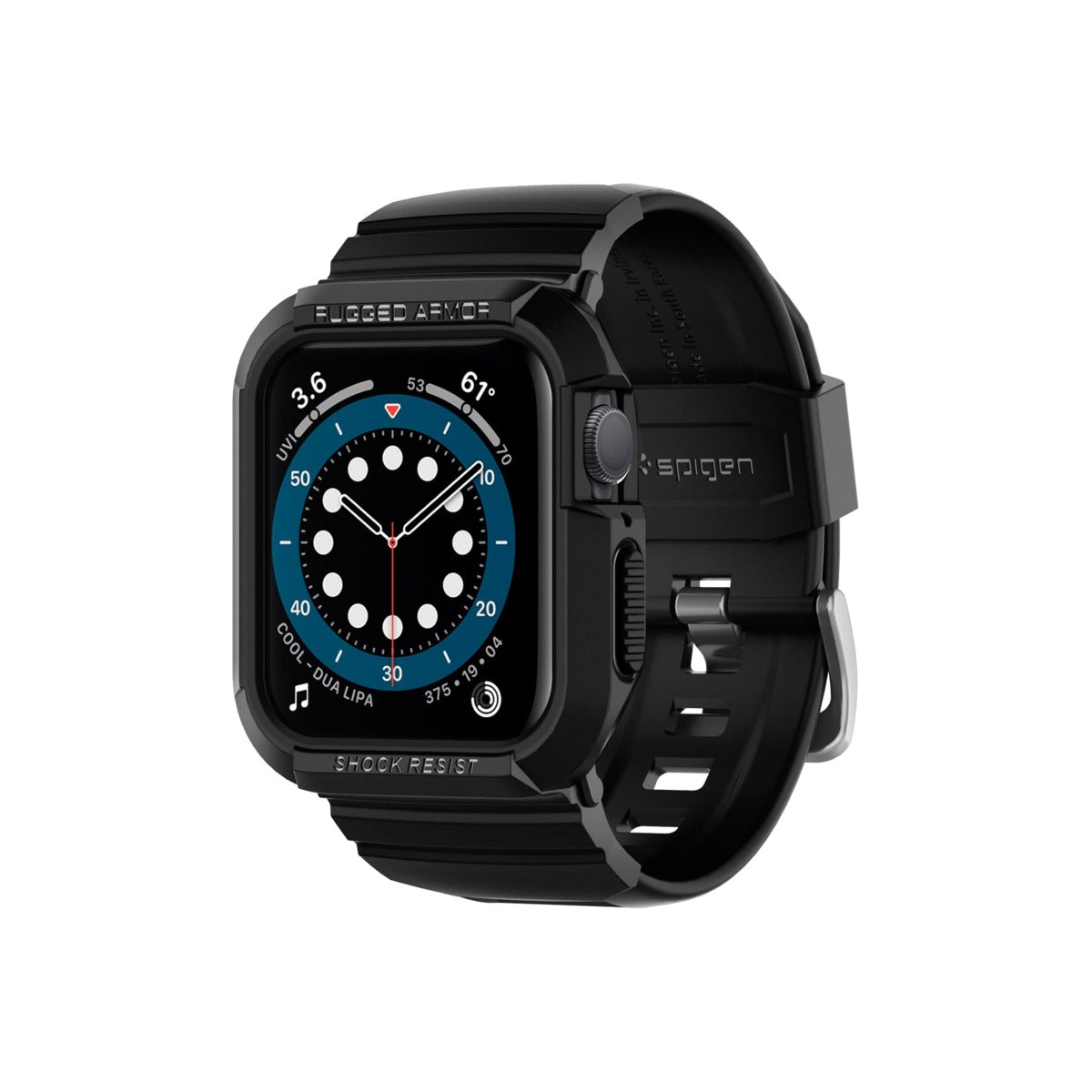 Řemínek pro Apple Watch 30/40/41 mm Spigen Rugged Armor Pro - černá - bonami.click