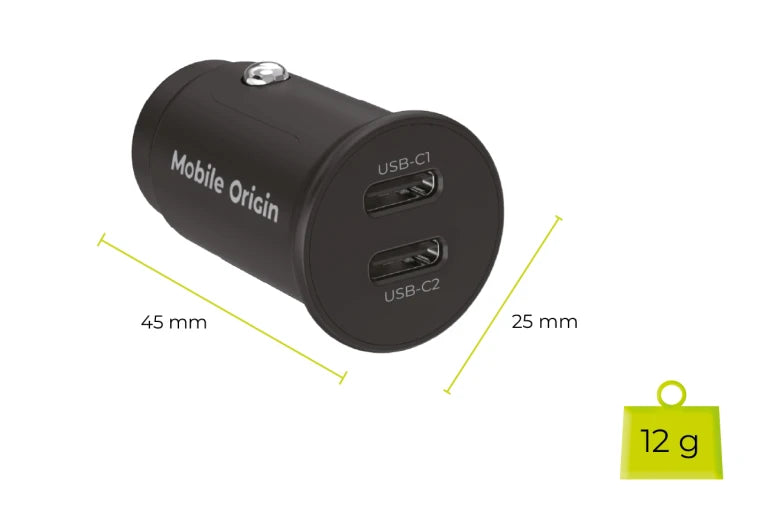 30W autonabíječka Mobile Origin CA20 - 2× USB-C