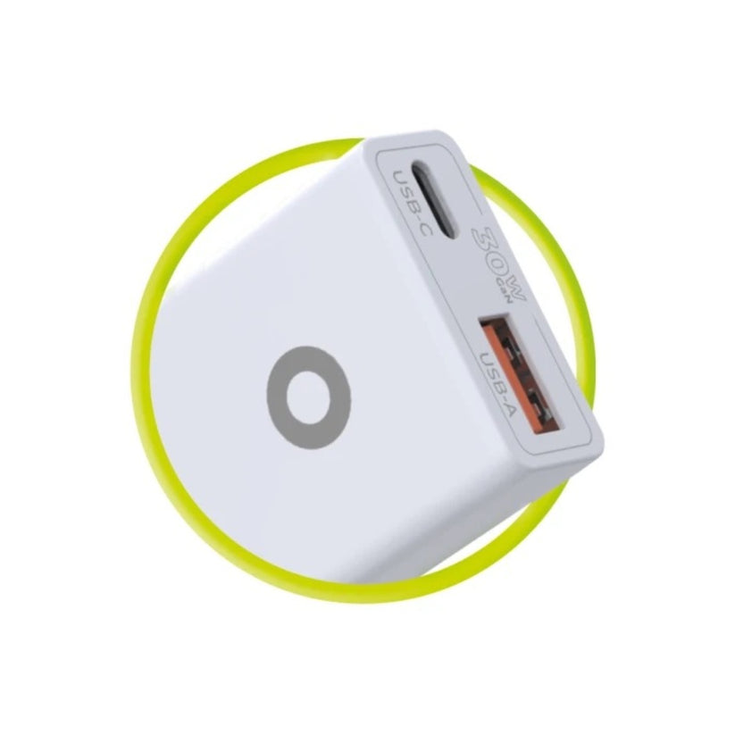 30W adaptér Mobile Origin GaN Slim Charger MO16 - bílý - bonami.click