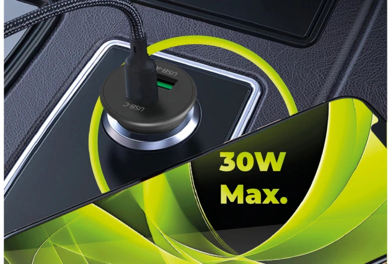30W autonabíječka Mobile Origin CA19 - USB-C + USB-A
