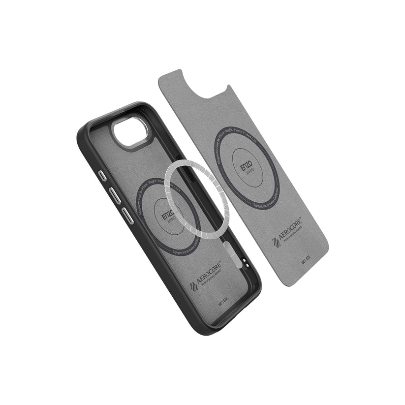 MagSafe kryt pro iPhone 16e Spigen Enzo Aramid - matně černý - bonami.click
