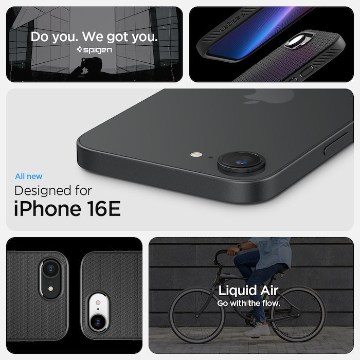 Kryt pro iPhone 16e Spigen Liquid Air - matně černý - bonami.click