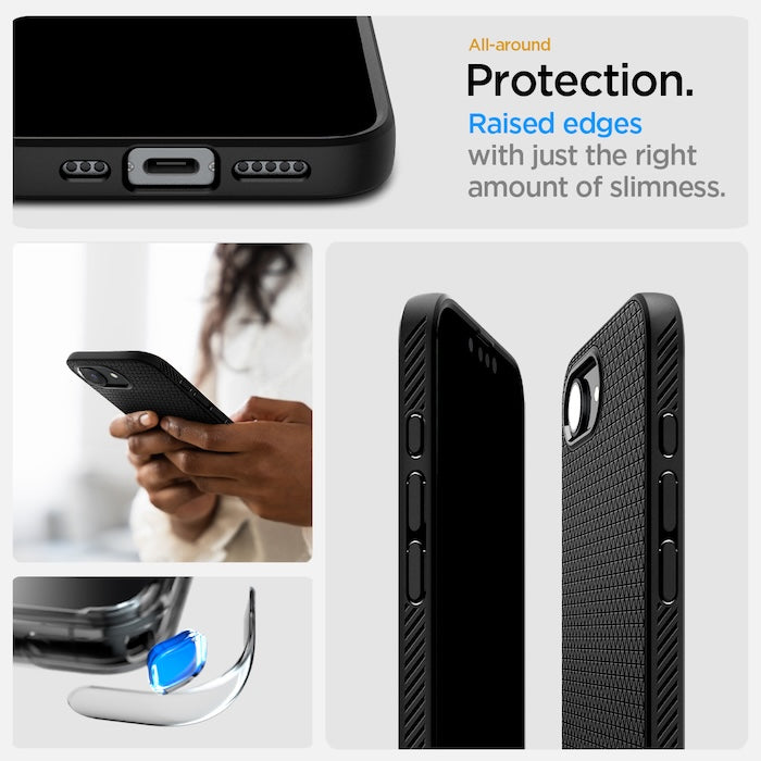 Kryt pro iPhone 16e Spigen Liquid Air - matně černý - bonami.click