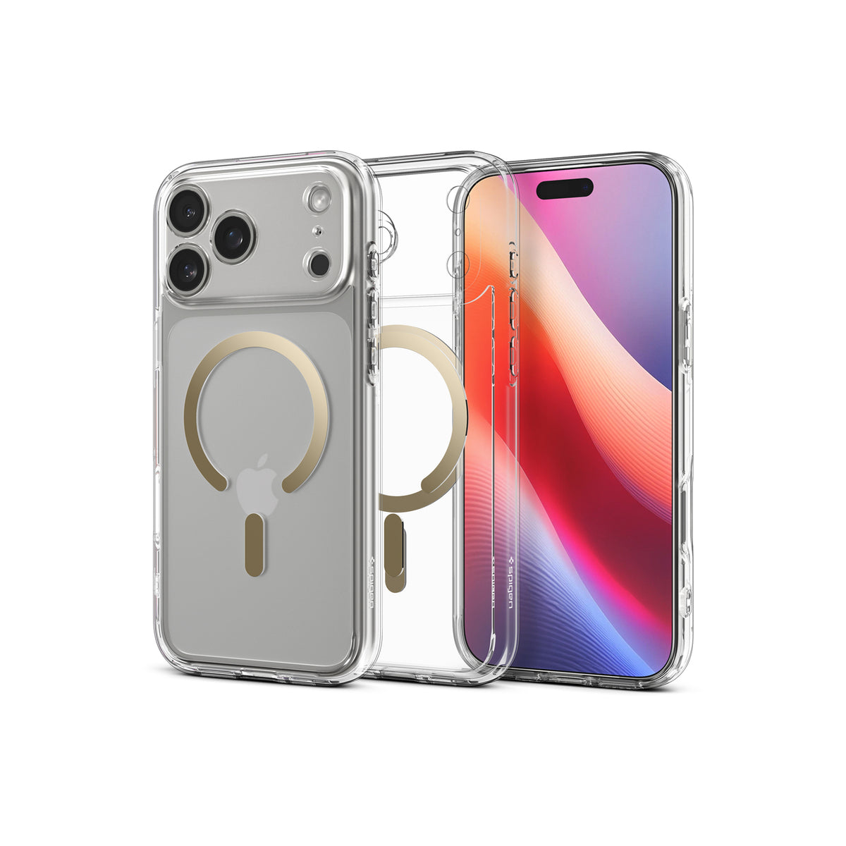 Kryt pro iPhone 17 Pro Max Spigen Ultra Hybrid MagSafe - průhledně zlatý - bonami.click