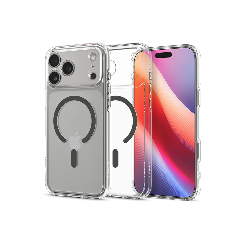 Kryt pro iPhone 17 Pro Spigen Ultra Hybrid MagSafe - průhledně grafitový - bonami.click
