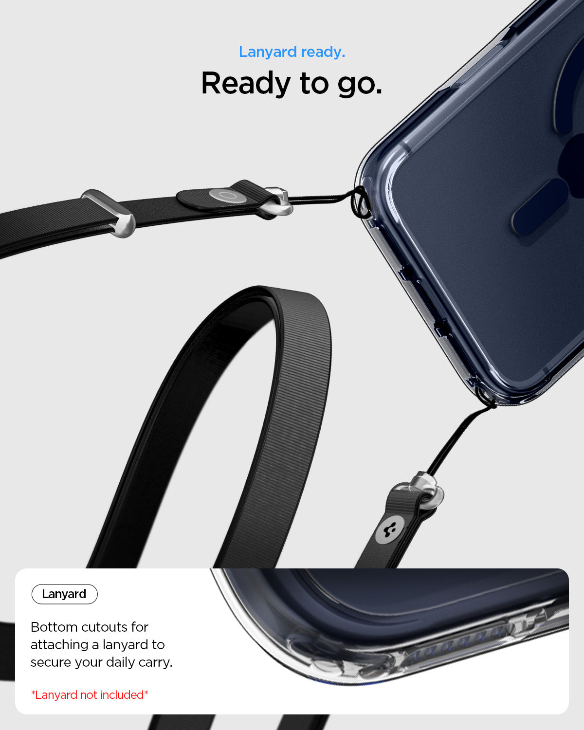 MagSafe kryt pro iPhone 17 Pro Max Spigen Ultra Hybrid - průhledný/modrý - bonami.click
