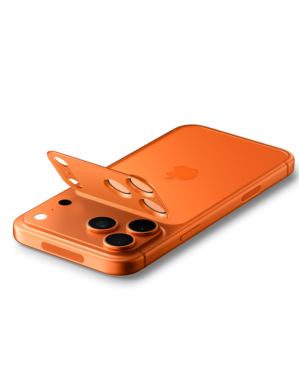 Sklo na fotoaparát pro iPhone 17 Pro Spigen Glass tR EZ Fit Optik Pro XL - oranžové