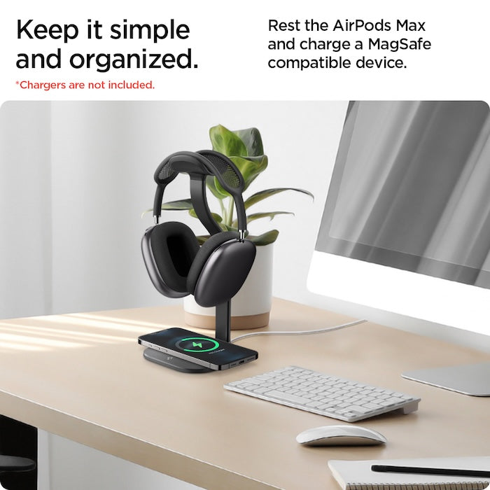 Stojánek pro AirPods Max Spigen MagSafe Charger Stand - černý - bonami.click