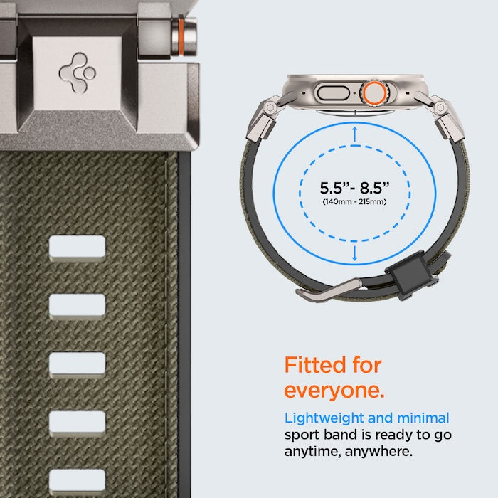 Řemínek pro Apple Watch 49mm/46mm/45mm/44mm Spigen DuraPro Armor - zelený - bonami.click