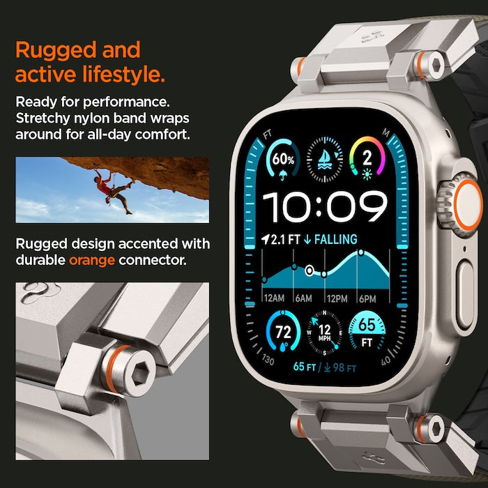 Řemínek pro Apple Watch 49mm/46mm/45mm/44mm Spigen DuraPro Armor - zelený - bonami.click