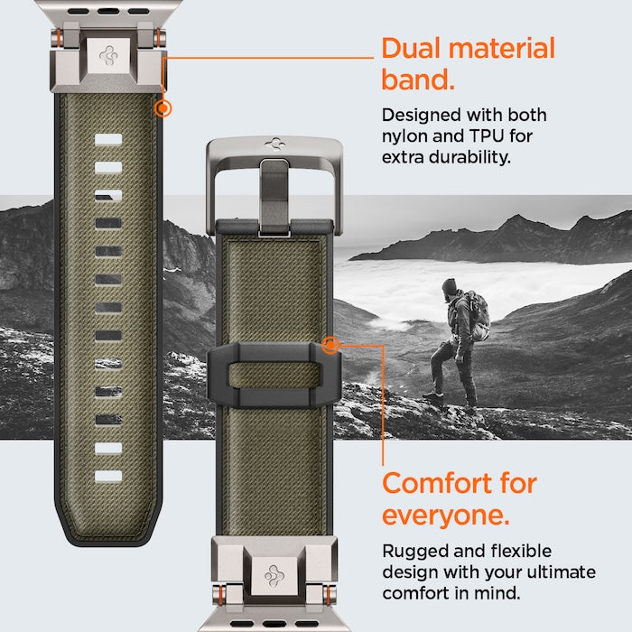 Řemínek pro Apple Watch 49mm/46mm/45mm/44mm Spigen DuraPro Armor - zelený - bonami.click