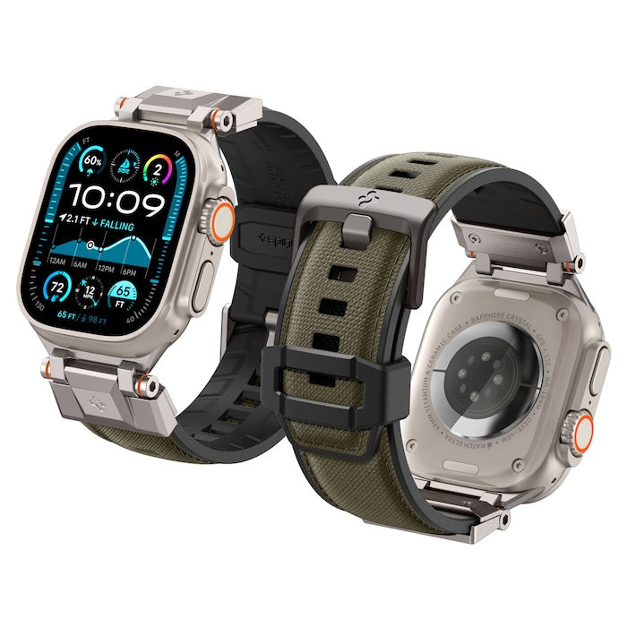 Řemínek pro Apple Watch 49mm/46mm/45mm/44mm Spigen DuraPro Armor - zelený - bonami.click