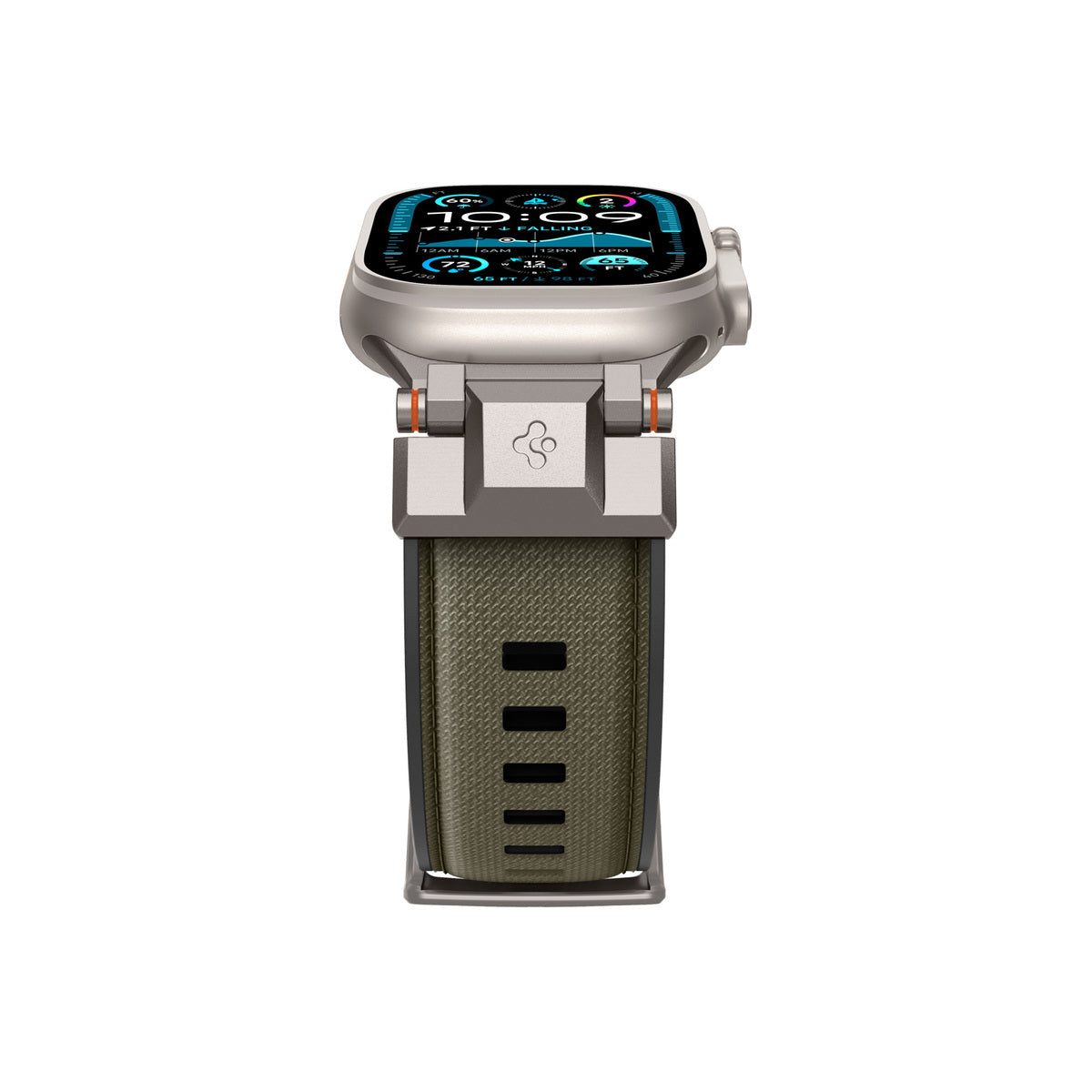Řemínek pro Apple Watch 49mm/46mm/45mm/44mm Spigen DuraPro Armor - zelený - bonami.click