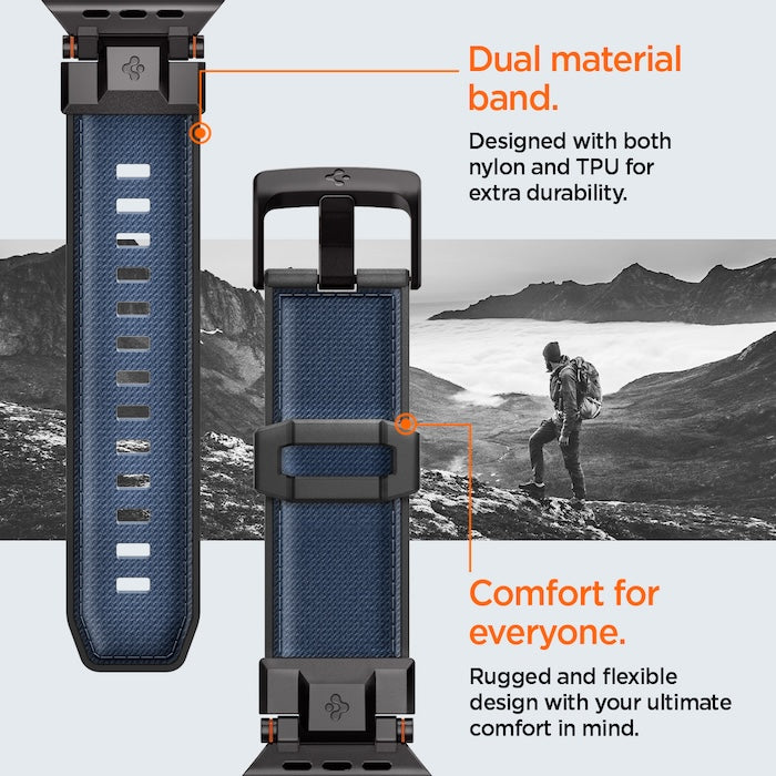 Řemínek pro Apple Watch 49mm/46mm/45mm/44mm Spigen DuraPro Armor - modrý - bonami.click