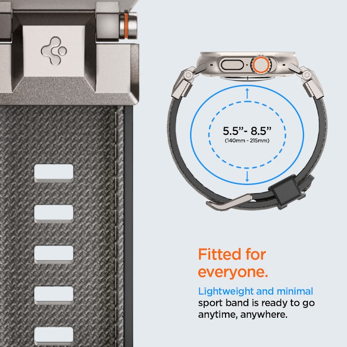 Řemínek pro Apple Watch 49mm/46mm/45mm/44mm Spigen DuraPro Armor - šedý - bonami.click