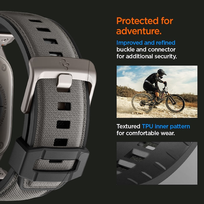 Řemínek pro Apple Watch 49mm/46mm/45mm/44mm Spigen DuraPro Armor - šedý - bonami.click