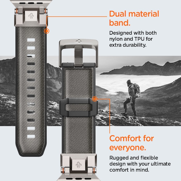 Řemínek pro Apple Watch 49mm/46mm/45mm/44mm Spigen DuraPro Armor - šedý - bonami.click