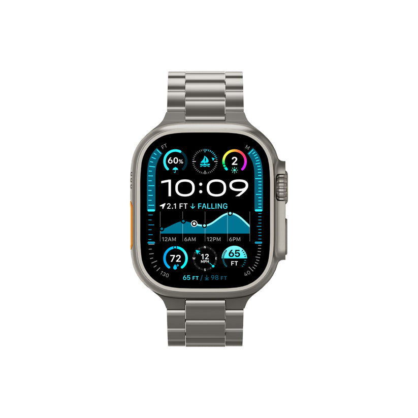 Řemínek pro Apple Watch 49mm/46mm/45mm/44mm Spigen Modern Fit Titanium Band - přírodně titanový - bonami.click