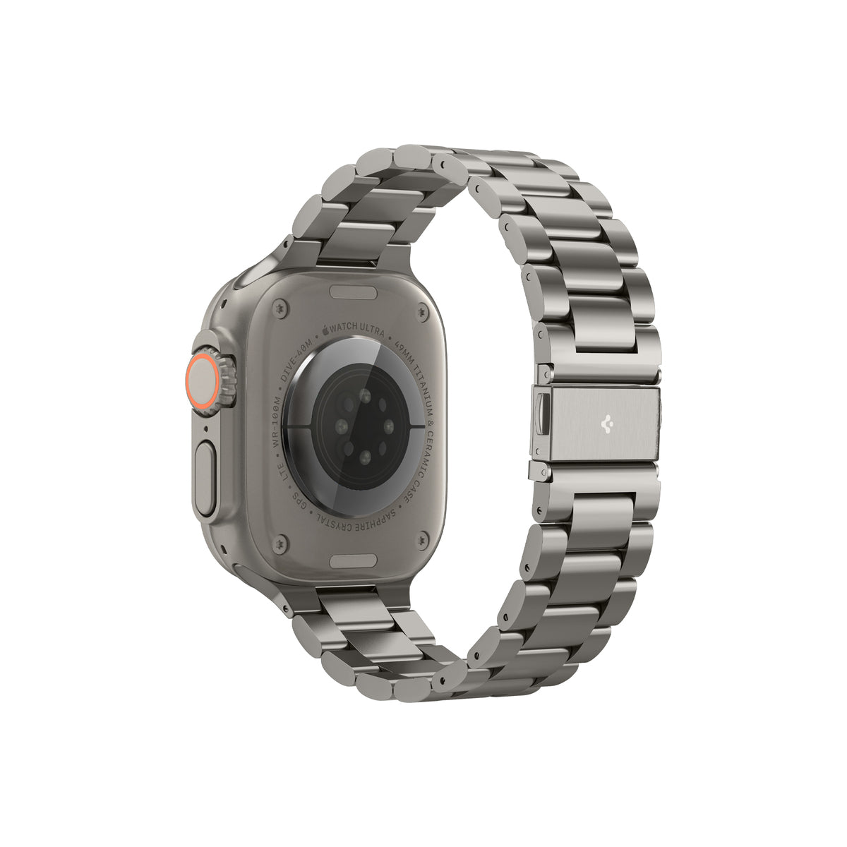 Řemínek pro Apple Watch 49mm/46mm/45mm/44mm Spigen Modern Fit Titanium Band - přírodně titanový - bonami.click