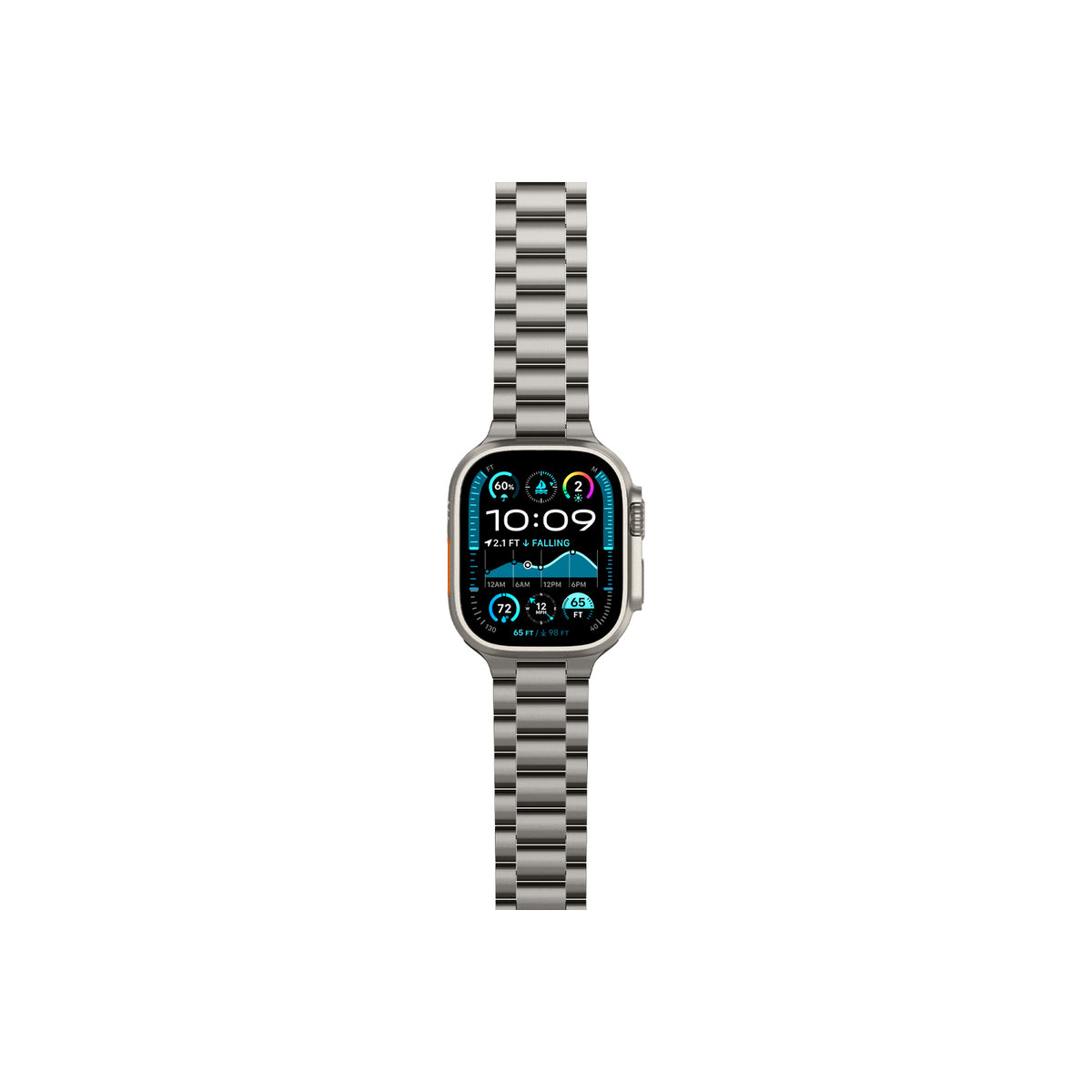 Řemínek pro Apple Watch 49mm/46mm/45mm/44mm Spigen Modern Fit Titanium Band - přírodně titanový - bonami.click