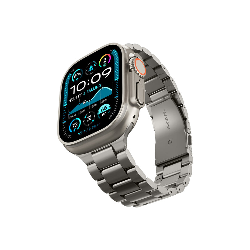 Řemínek pro Apple Watch 49mm/46mm/45mm/44mm Spigen Modern Fit Titanium Band - přírodně titanový - bonami.click
