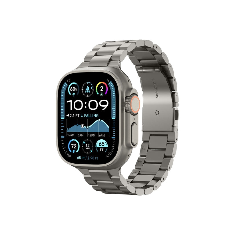 Řemínek pro Apple Watch 49mm/46mm/45mm/44mm Spigen Modern Fit Titanium Band - přírodně titanový - bonami.click