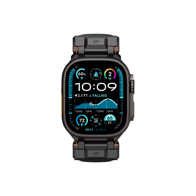 Řemínek pro Apple Watch 49mm/46mm/45mm/44mm Spigen DuraPro Armor - černý - bonami.click