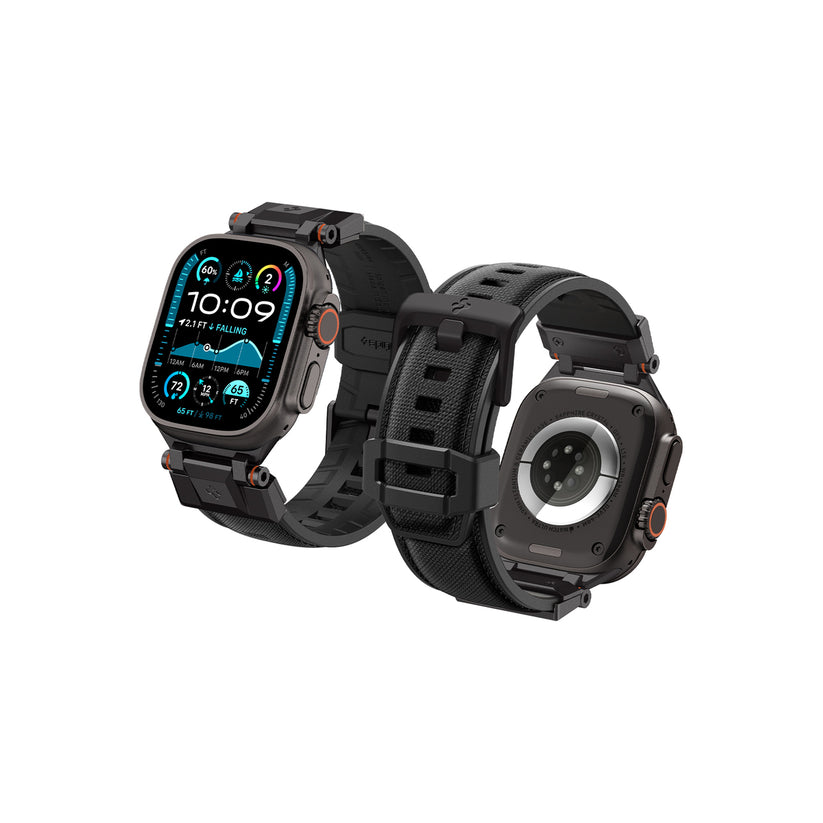 Řemínek pro Apple Watch 49mm/46mm/45mm/44mm Spigen DuraPro Armor - černý - bonami.click