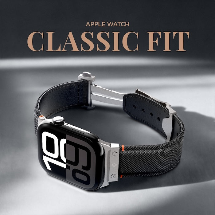 Řemínek pro Apple Watch 49mm/46mm/45mm/44mm Spigen Classic Fit Band - černý - bonami.click