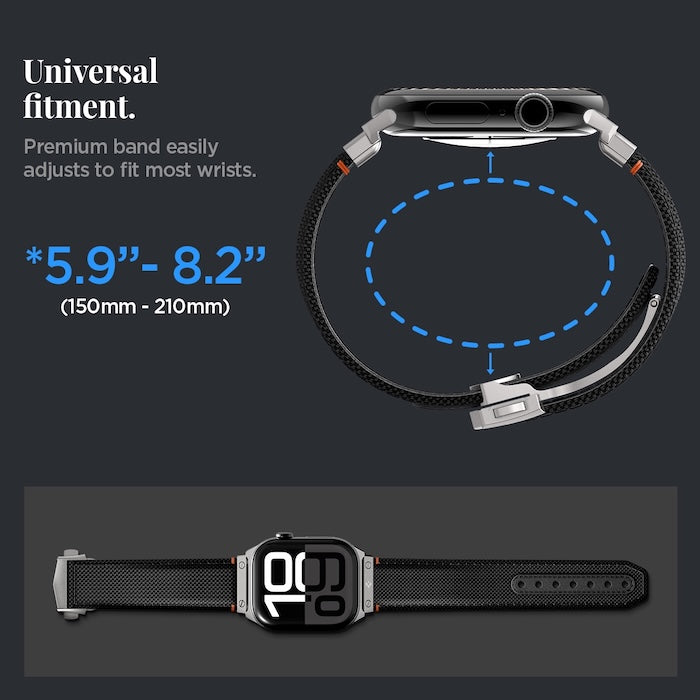 Řemínek pro Apple Watch 49mm/46mm/45mm/44mm Spigen Classic Fit Band - černý - bonami.click