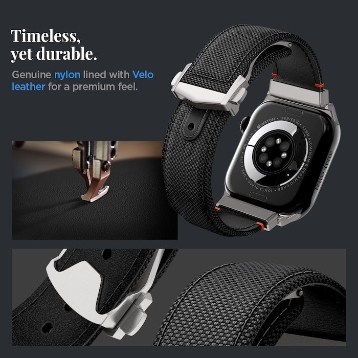 Řemínek pro Apple Watch 49mm/46mm/45mm/44mm Spigen Classic Fit Band - černý - bonami.click