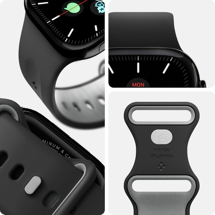 Řemínek pro Apple Watch Apple Watch 49mm/46mm/45mm/44mm Spigen Nano Pop Band - černý - bonami.click