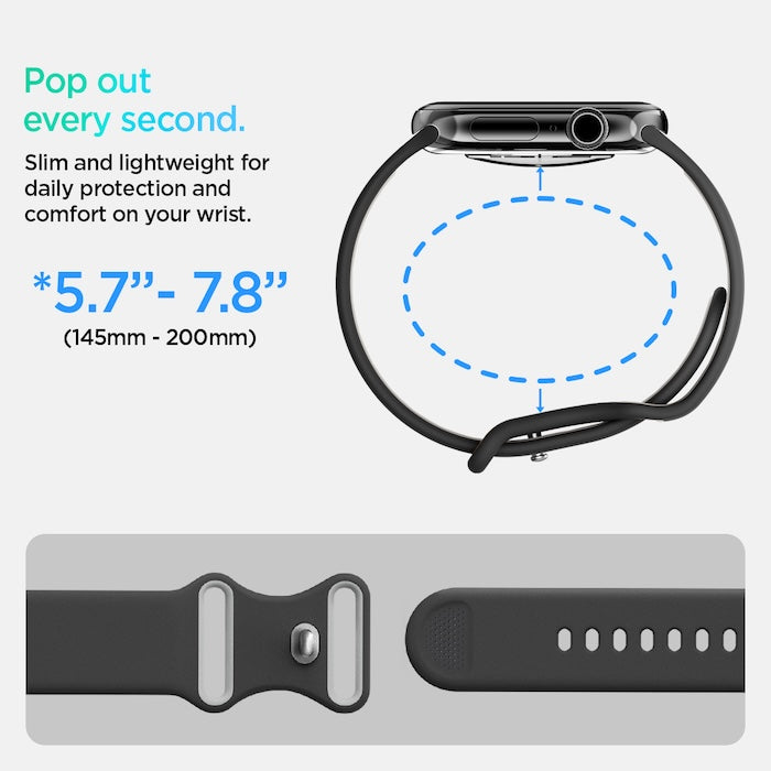 Řemínek pro Apple Watch Apple Watch 49mm/46mm/45mm/44mm Spigen Nano Pop Band - černý - bonami.click