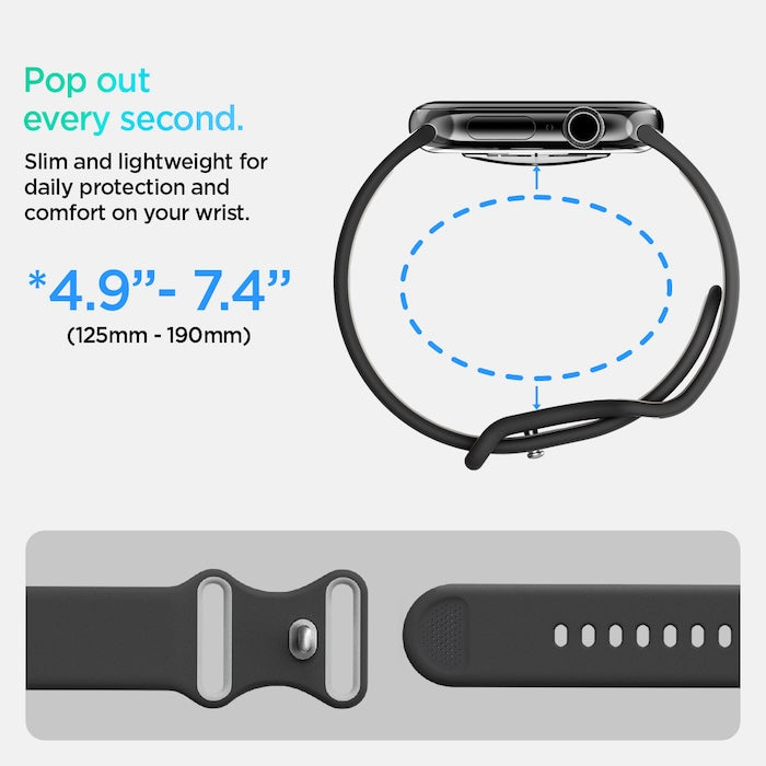 Řemínek pro Apple Watch Apple Watch 42mm/41mm/40mm Spigen Nano Pop Band - černý - bonami.click