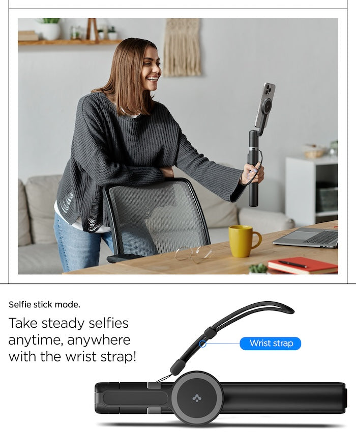 Stativ Spigen Selfie Stick MagSafe+ Tripod - černý - bonami.click