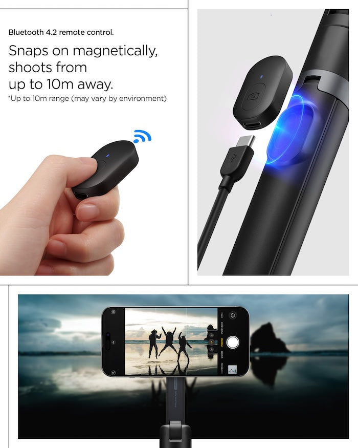 Stativ Spigen Selfie Stick MagSafe+ Tripod - černý - bonami.click