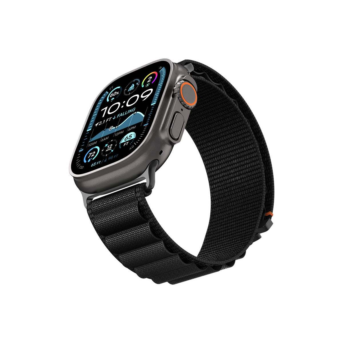 Řemínek pro Apple Watch 49mm/46mm/45mm/44mm Spigen Fabric Band - černý