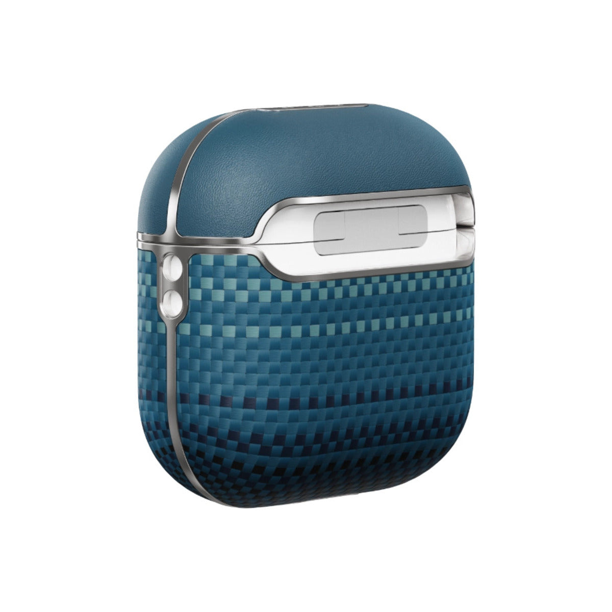 Kryt pro AirPods 4 Pitaka Aramid Fiber Magnetic Case - modrý