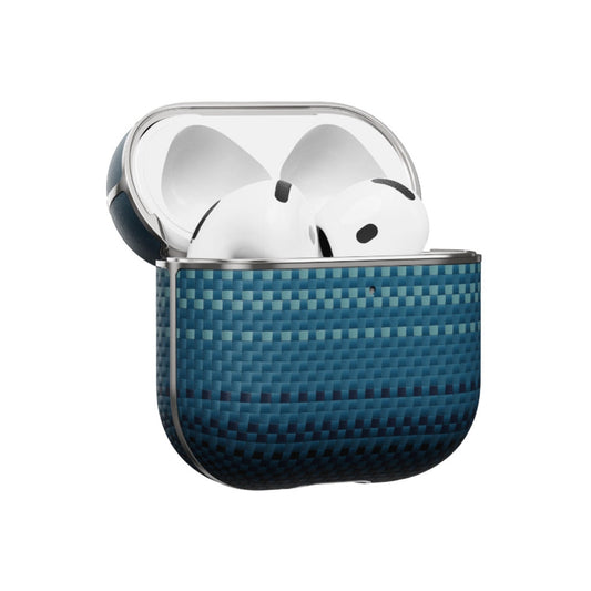 Kryt pro AirPods 4 Pitaka Aramid Fiber Magnetic Case - modrý