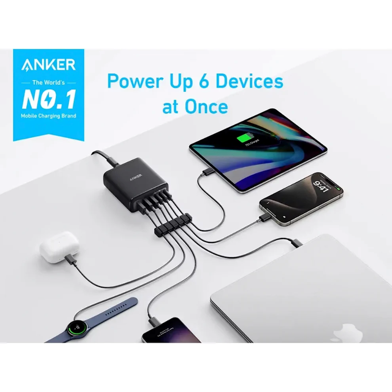 Nabíjecí stanice Anker 112W - černá