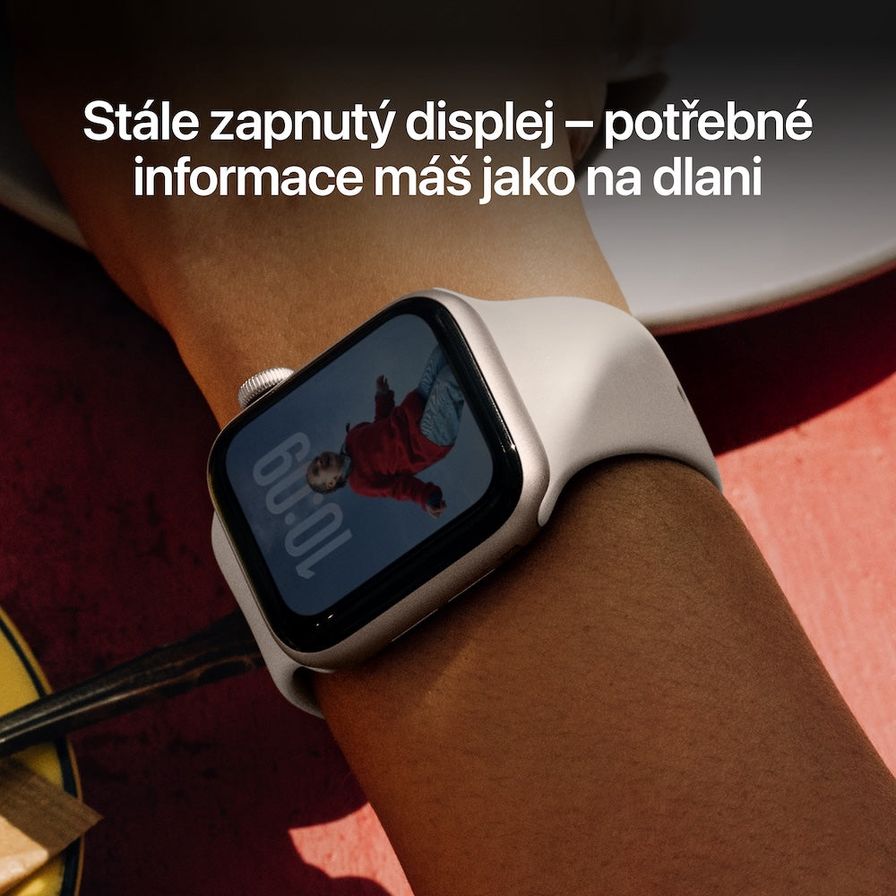 Apple Watch SE 3 GPS + Cellular 40mm hvězdně bílé hliníkové pouzdro s hvězdně bílým sportovním řemínkem - S/M (otevřený) - bonami.click
