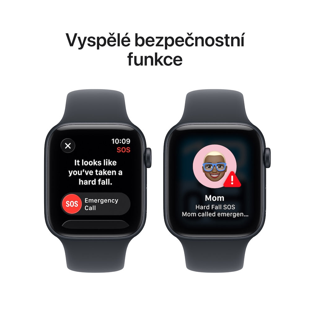 Apple Watch SE 3 GPS + Cellular 44mm temně inkoustové hliníkové pouzdro s temně inkoustovým sportovním řemínkem - S/M - bonami.click