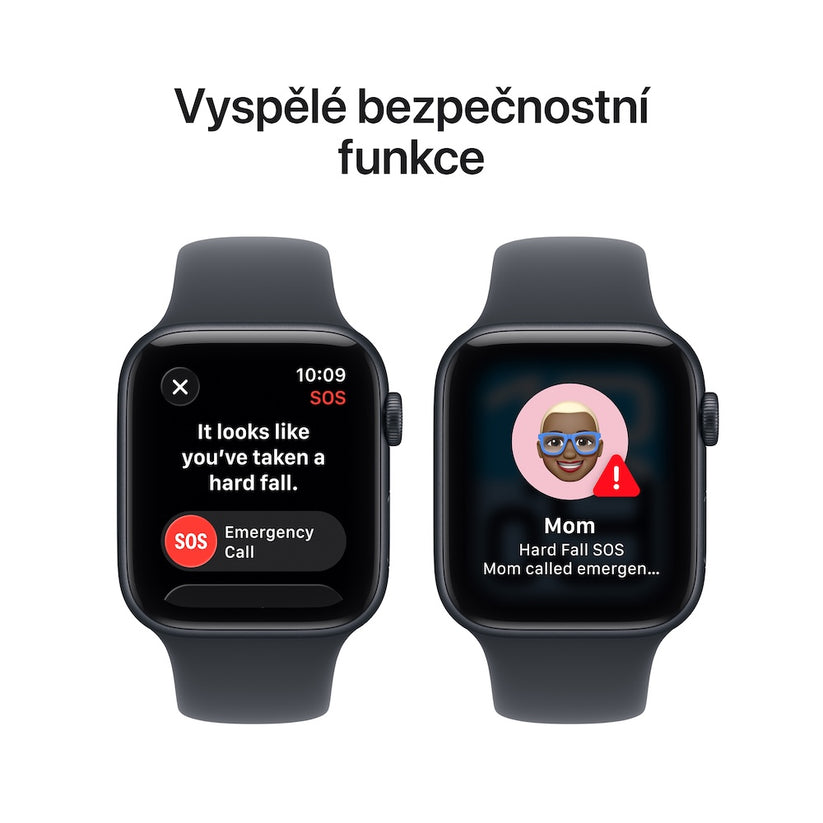 Apple Watch SE 3 GPS + Cellular 44mm temně inkoustové hliníkové pouzdro s temně inkoustovým sportovním řemínkem - S/M - bonami.click