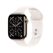 Apple Watch Series 11 GPS + Cellular 42mm zlatě titanové pouzdro se světle ruměným sportovním řemínkem - S/M - bonami.click