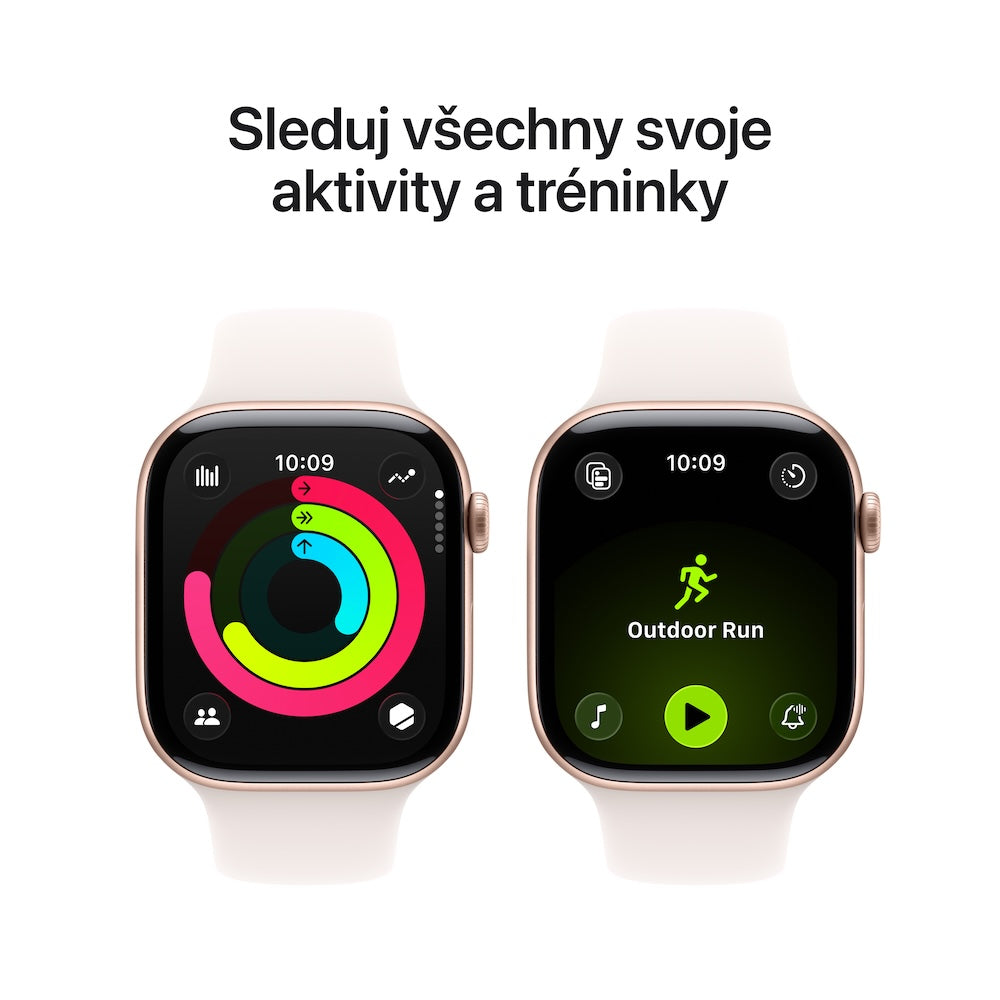 Apple Watch Series 11 GPS + Cellular 42mm růžově zlaté hliníkové pouzdro se světle ruměným sportovním řemínkem - S/M - bonami.click
