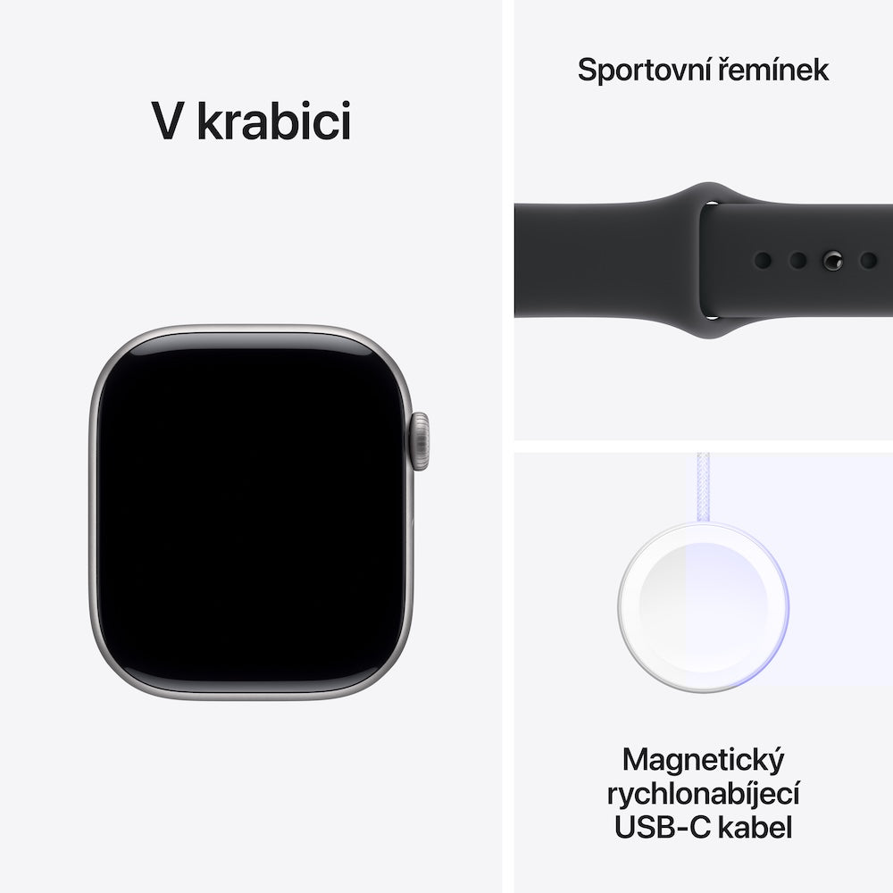 Apple Watch Series 11 GPS 46mm vesmírně šedé hliníkové pouzdro s černým sportovním řemínkem - M/L - bonami.click